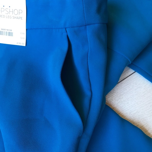 ⭐️HPx2⭐️NWT Topshop Blue Dress Pants - Picture 9 of 16